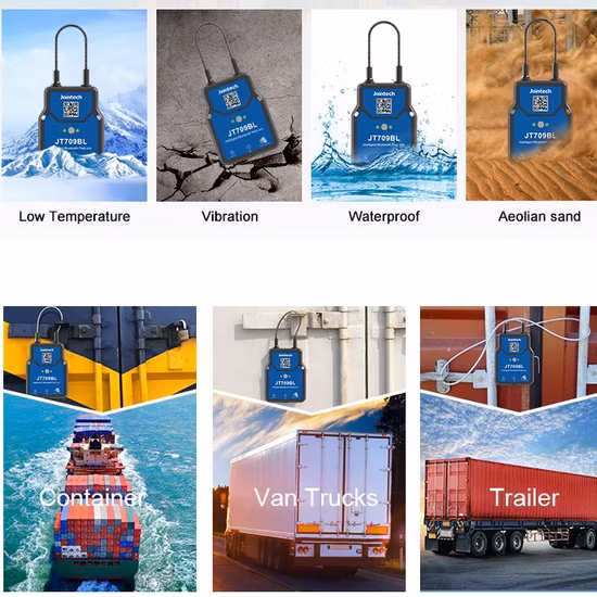 Jiontech GPS Padlock Tracker Sistemas de Rastreamento Selo de Rastreamento Eletrônico para Contêineres e Caminhões